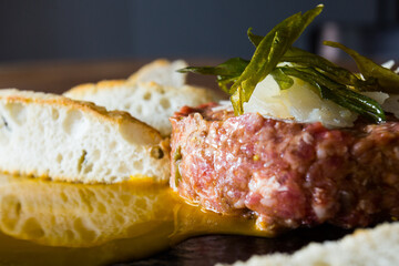 Steak tartare, steak tartare or beef tartare is a dish made from raw minced beef. It is usually...