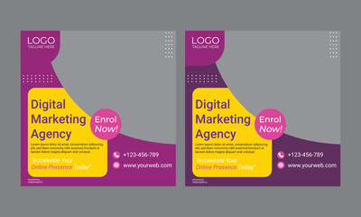 social media template, Instagram template, digital marketing agency post template