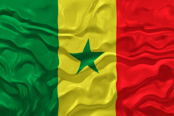 National flag of  Senegal Background  with flag of Senegal