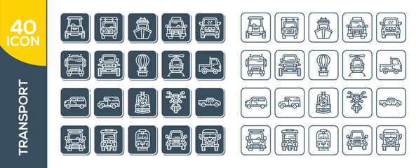 TRANSPORT ICON SET DESIGN