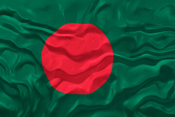 National Flag of Bangladesh. Background  with flag  of Bangladesh