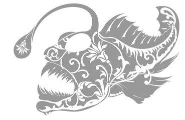Angler fish illustration 