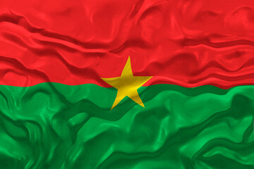 National flag of Burkina Faso.. Background  with flag of Burkina Faso..