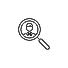 Obraz premium Human resource line icon