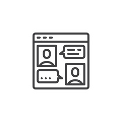 Online chatting line icon