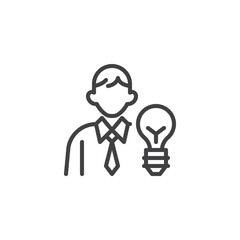 Head hunting line icon