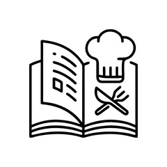 Book food icon outline