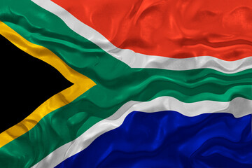 National flag of South Africa. Background  with flag of South Africa