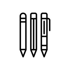Black line icon for types