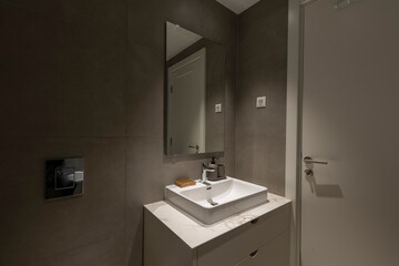 Washbasin,  bathroom sink in a modern bathroom interior