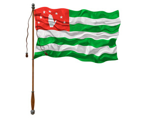 National flag  of Abkhazia. Background  with flag  of Abkhazia