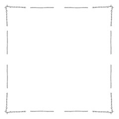 Christmas Frame Corner Line Illustration