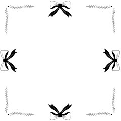 Fototapeta premium Christmas Frame Corner Line Illustration