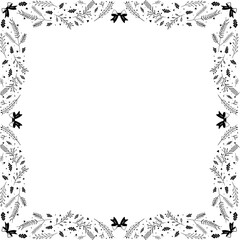 Fototapeta premium Christmas Frame Corner Line Illustration