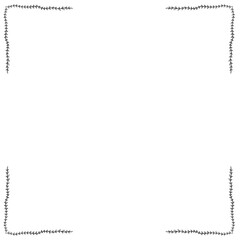 Christmas Frame Corner Line Illustration