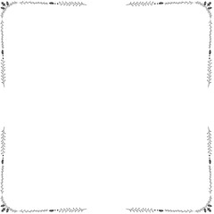 Christmas Frame Corner Line Illustration
