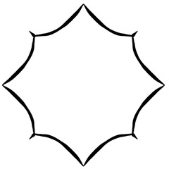 Christmas Frame Corner Line Illustration