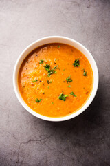 Khatti Dal is a food from India, a Hyderabadi cuisine, dal made using Masoor or Toor dal