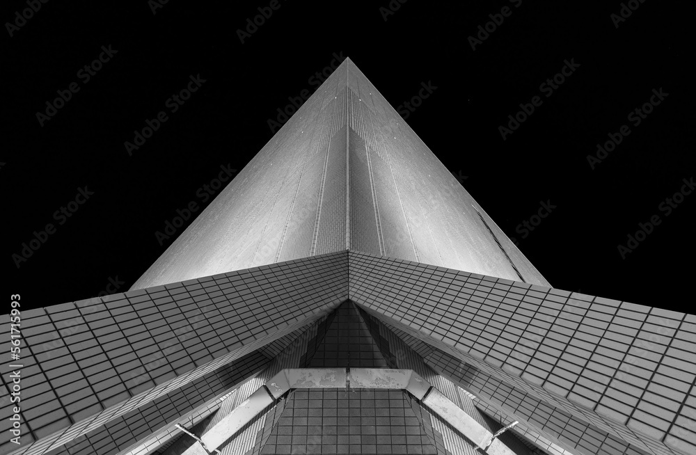 Poster exterior of modern architecture. building abstract background