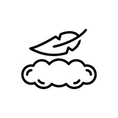 Black line icon for soft 