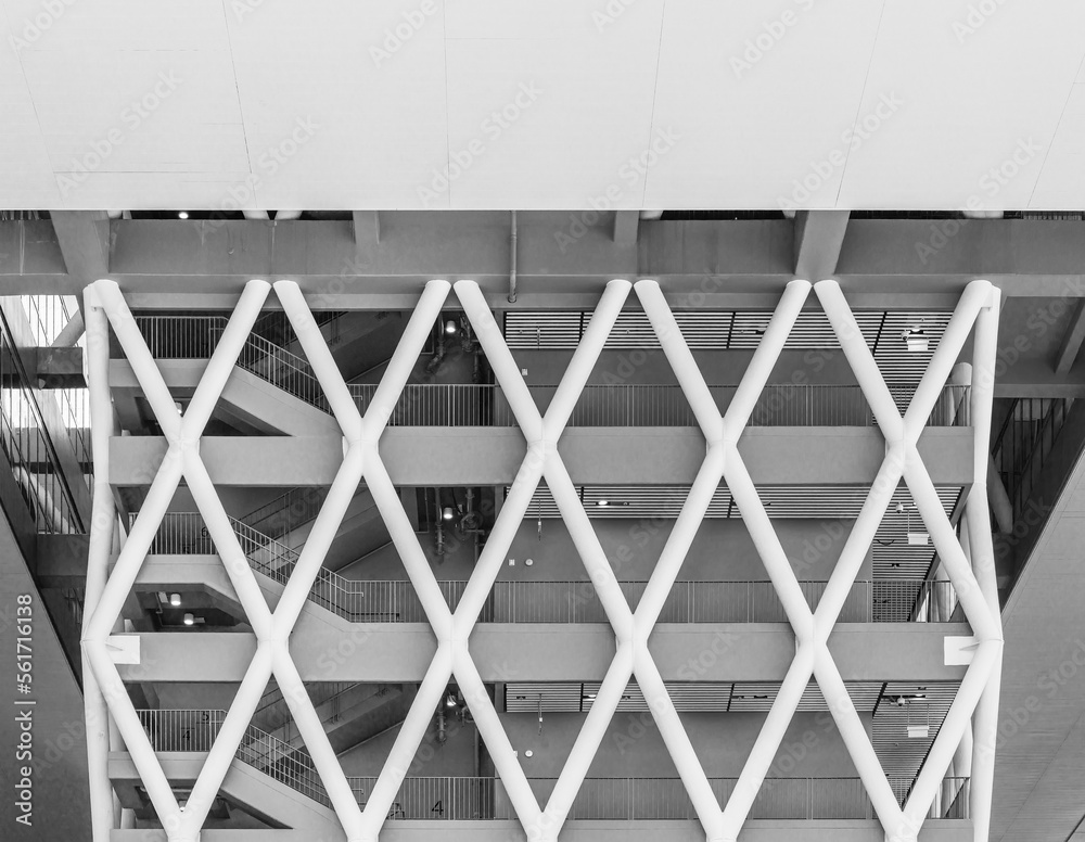 Poster exterior of modern architecture. building abstract background