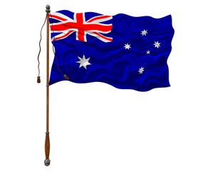 National flag of Australia. Background  with flag of Australia.