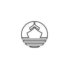 Ship By Sea Vector Line Icon - Simple Thin Line Icon, Premium Quality Design Element
