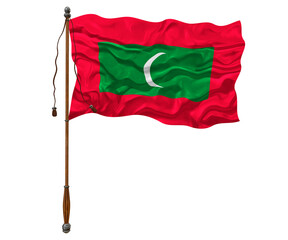 National flag of Maldives. Background  with flag of Maldives.