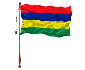 National flag of Mauritius. Background  with flag of Mauritius.