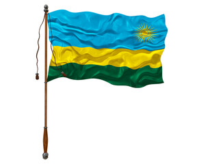 National flag of Rwanda. Background  with flag of Rwanda.