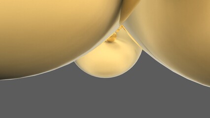 luxury golden beads background, pearls background 3D render