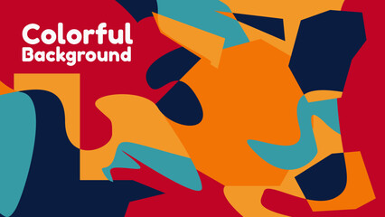 Colorful abstract geometric fluid background vector 