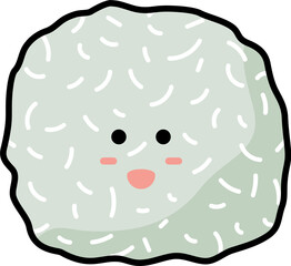 Illustration, Collation, Hand-painted Thai dessert, Isolated background
