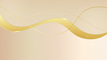 Abstract 3d background with gold paper layers.