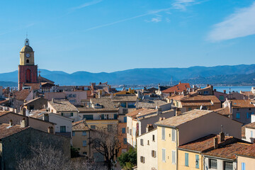 Fototapeta na wymiar Saint Tropez village rooftops