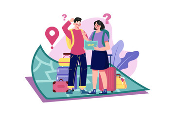 The couple got lost while traveling abroad