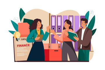 Young Assistants Provide Helpful Financial Information to Customers