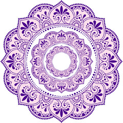 Ornamental round lace Floral Pattern