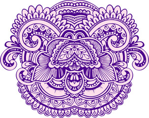 ornamental round lace Floral Pattern