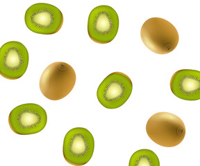 set of kiwi fruit.Kiwi Abstract