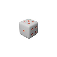 red dice isolated on white