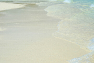 White sandy beach, clear blue water. concept travel. Andaman sea Koh Lipe , Satun province, Thailand