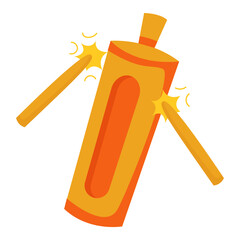 Ramadan illustration orange roller