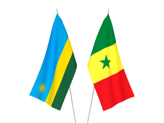 Republic of Senegal and Republic of Rwanda flags