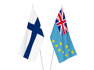 Tuvalu and Finland flags