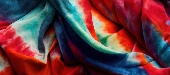 colorful brush tie dye cloth wave background