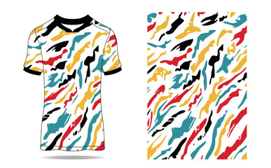 Football Jersey design template. Football club uniform T-shirt front view