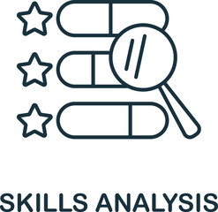 Skills Analysis icon. Monochrome simple Recruitment icon for templates, web design and infographics