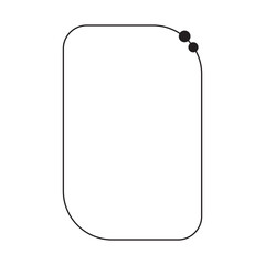 Monoline aesthetic frame blank sign on white