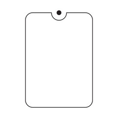 Monoline aesthetic frame blank paper clip